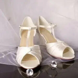 Ivory wedge wedding shoes online