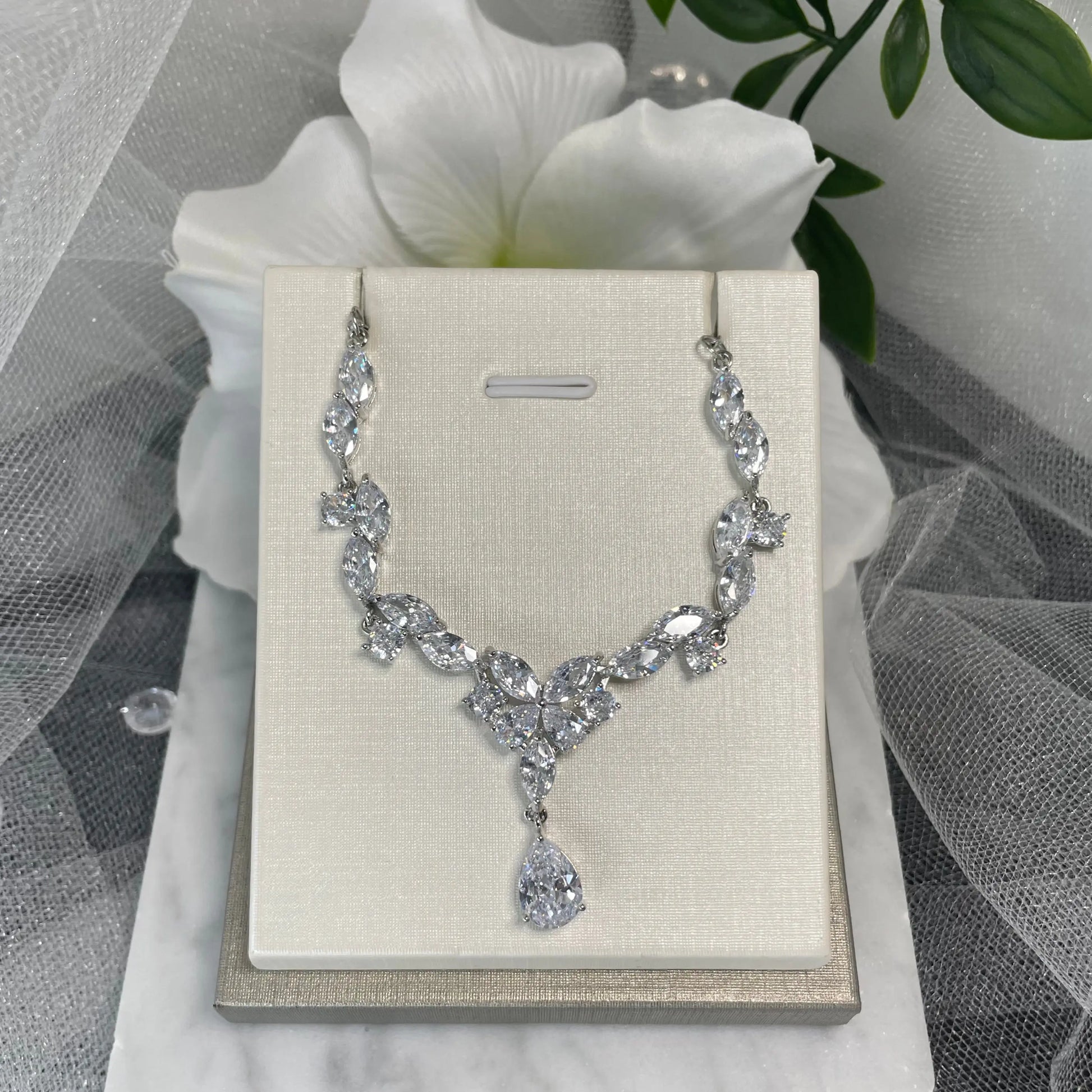 Brielle wedding crystal necklace Divine Bridal