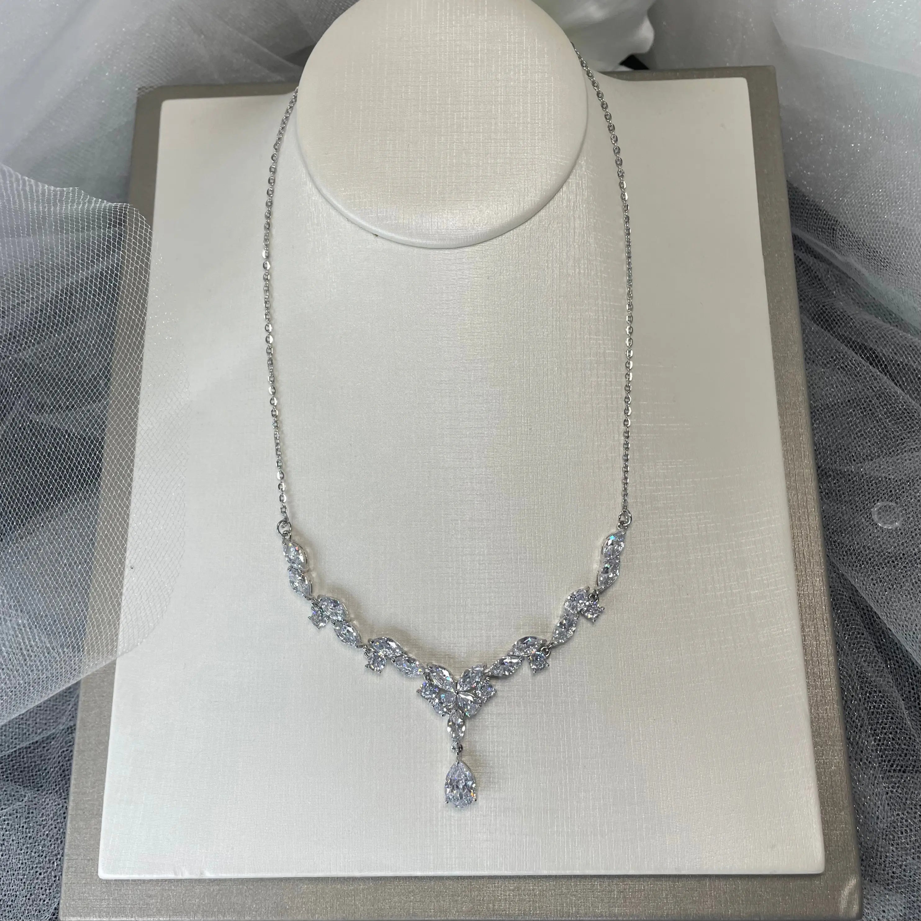 Brielle wedding crystal necklace Divine Bridal