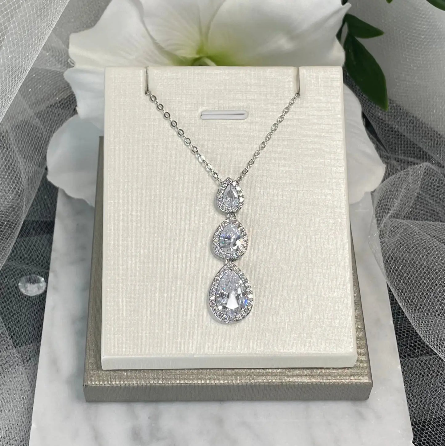 Ellie wedding crystal necklace Divine Bridal