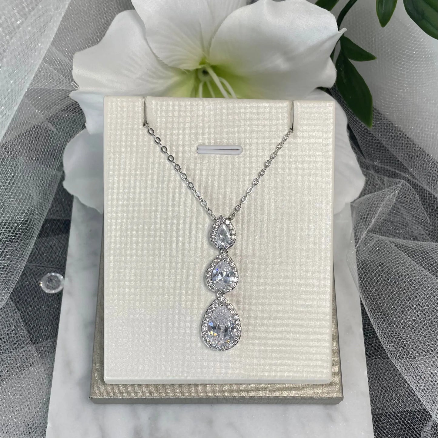 Ellie wedding crystal necklace Divine Bridal