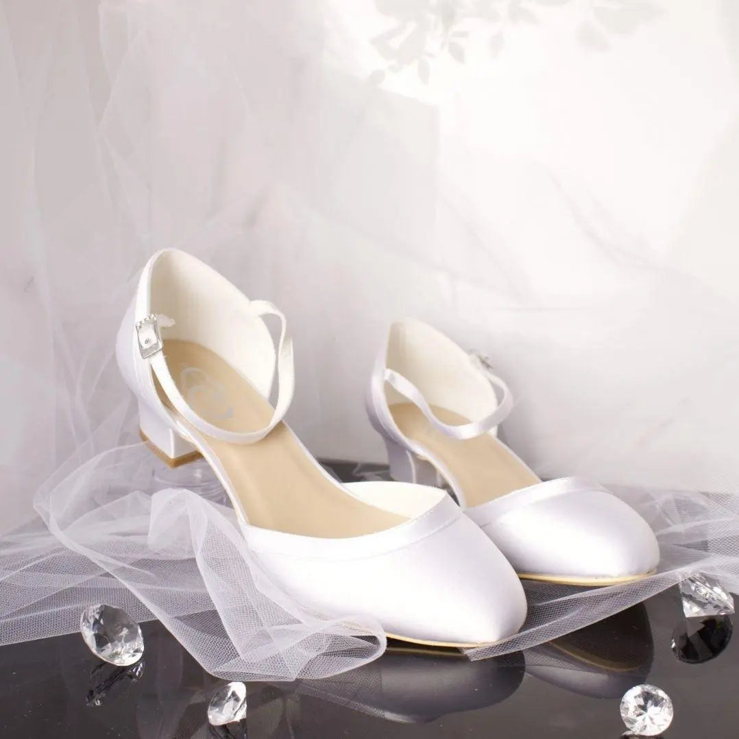 Grace Closed Toe With Ankle Strap Wedding Bridal Shoe Divinebridal