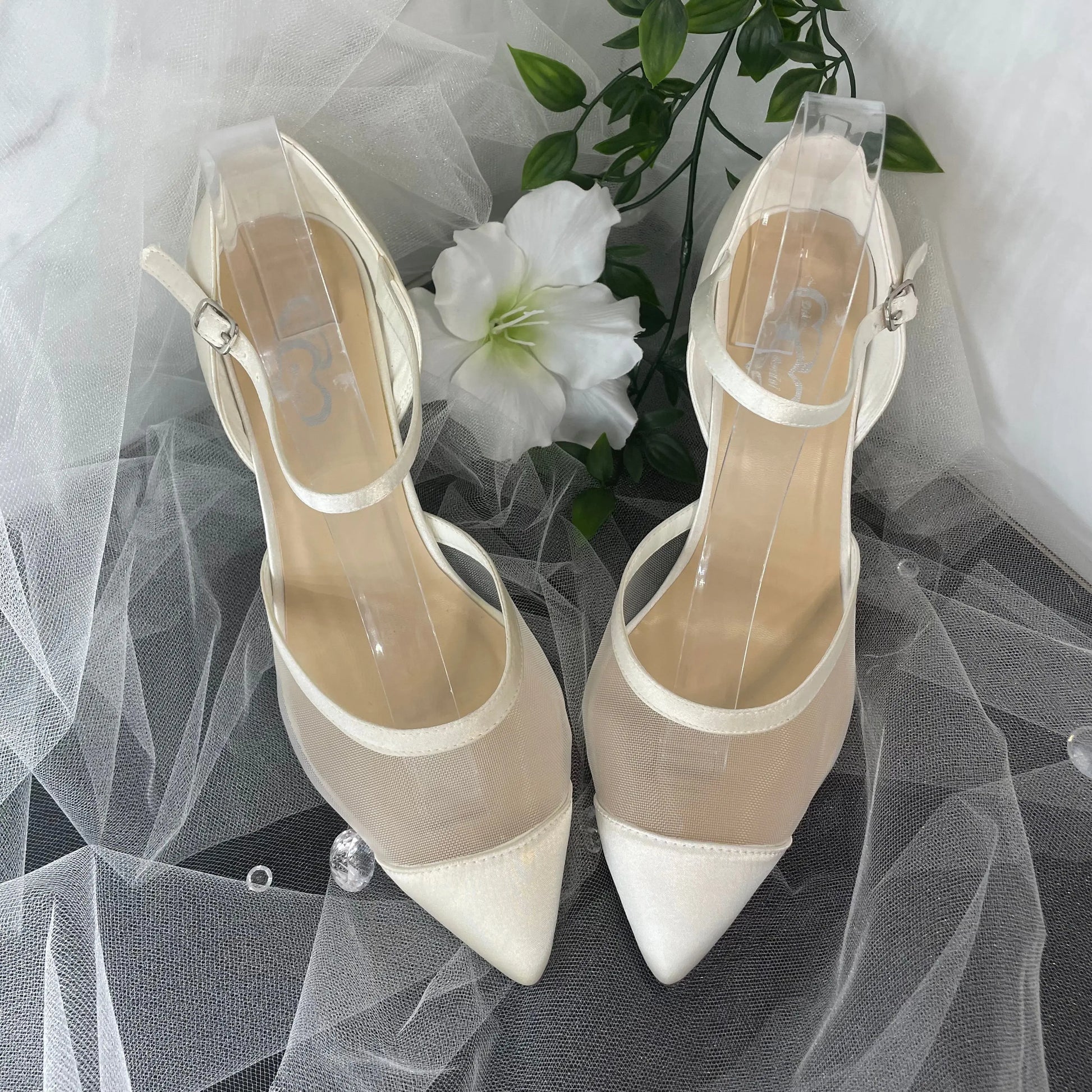 Italy Pointed Toe ankle Strap Wedding Bridal Divinebridal