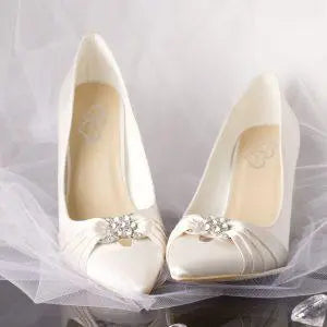 Julia Diamante Pointed Toe Wedding Bridal Divinebridal