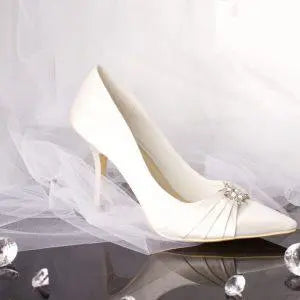 Julia Diamante Pointed Toe Wedding Bridal Divinebridal