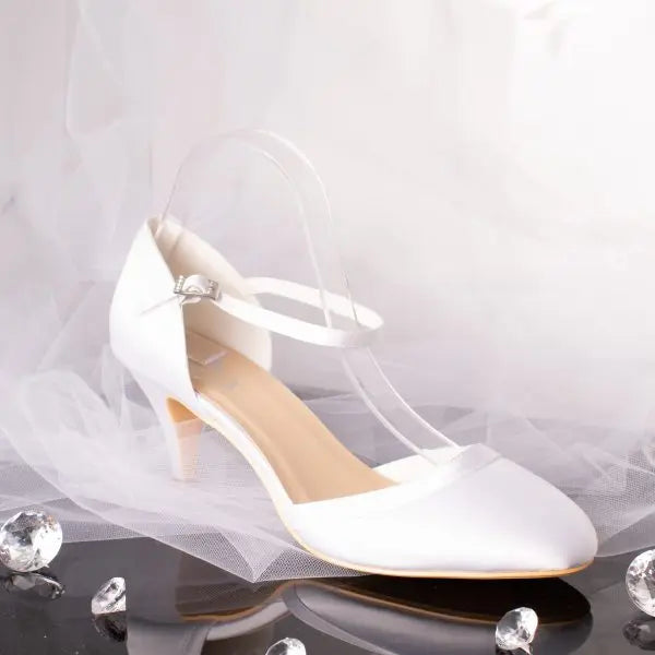 June Closed Toe With Ankle Strap Wedding Bridal Shoe Divinebridal