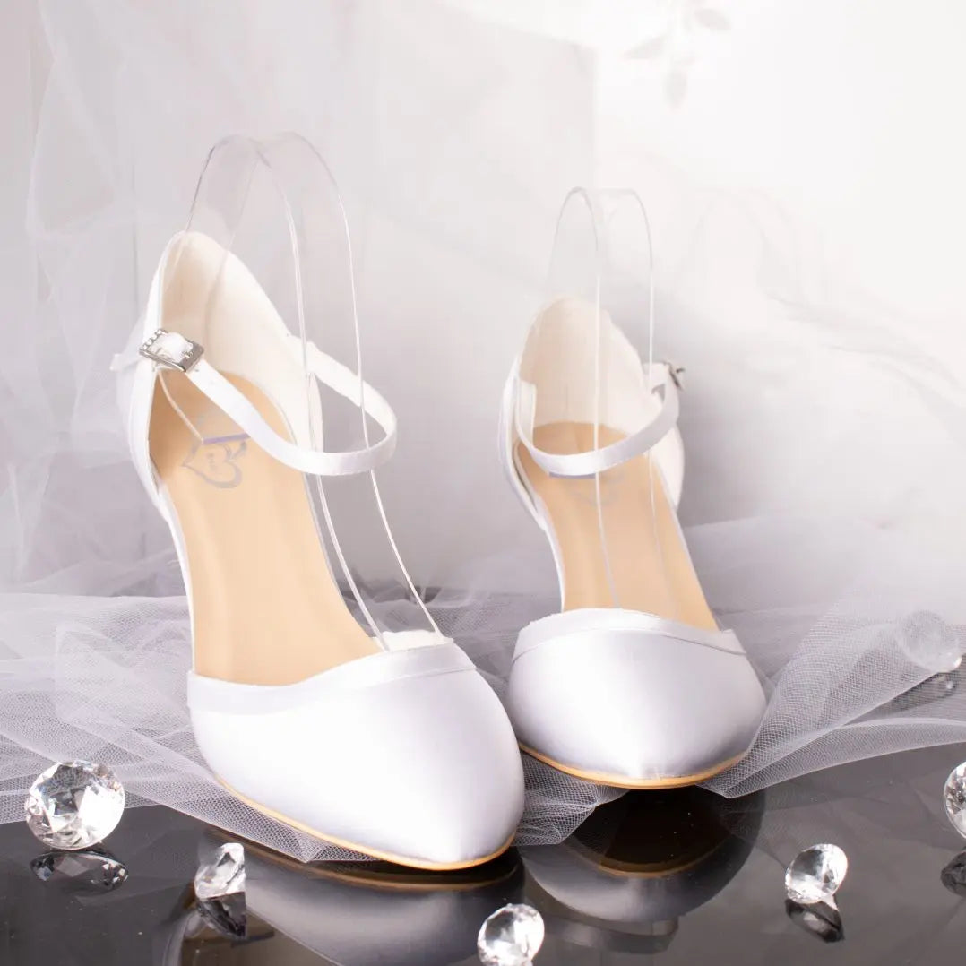 June Closed Toe With Ankle Strap Wedding Bridal Shoe Divinebridal