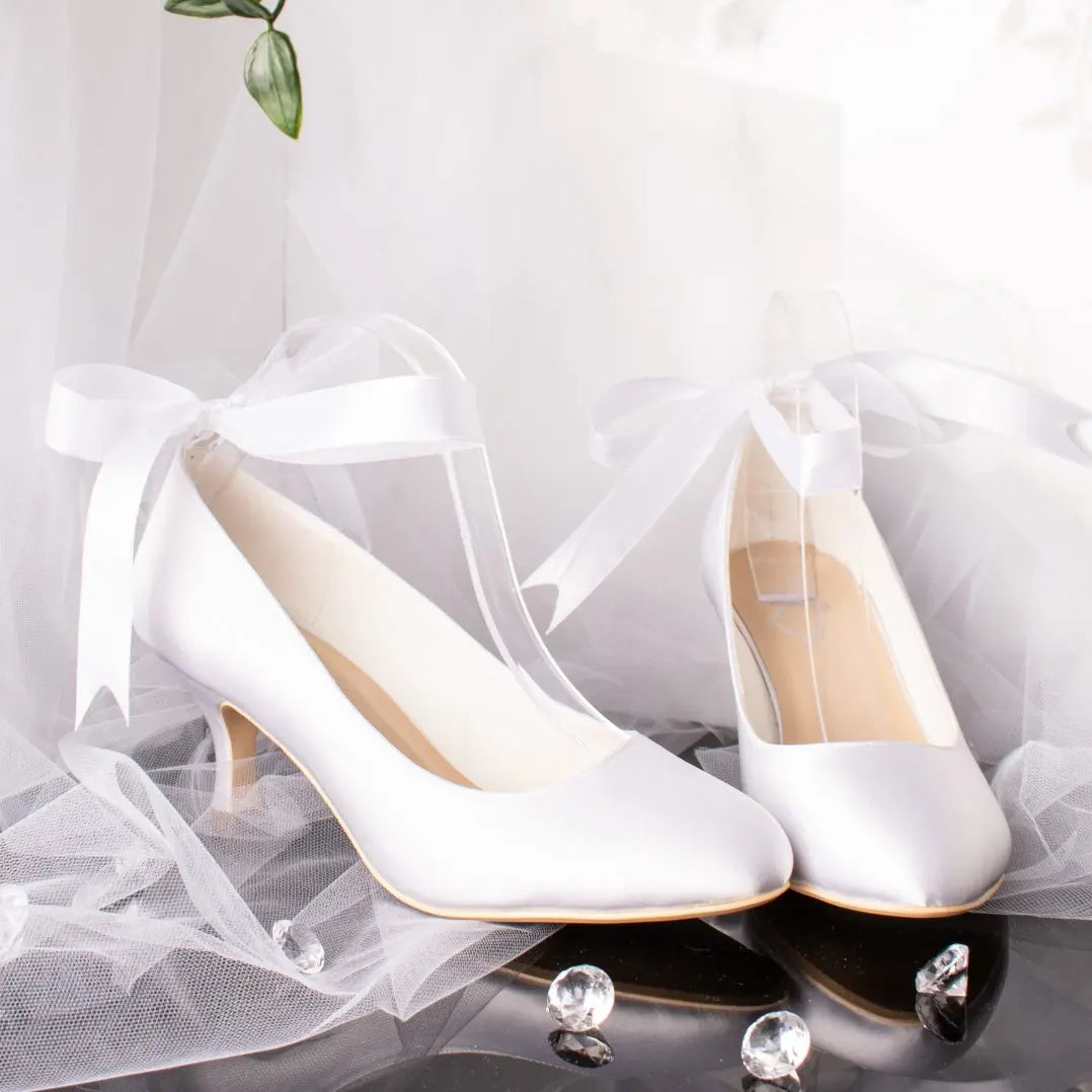 London Ballet Ankle Ribbon Bridal Shoe Divinebridal