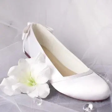 Paige Closed Toe Flats Wedding Bridal Shoe Divinebridal