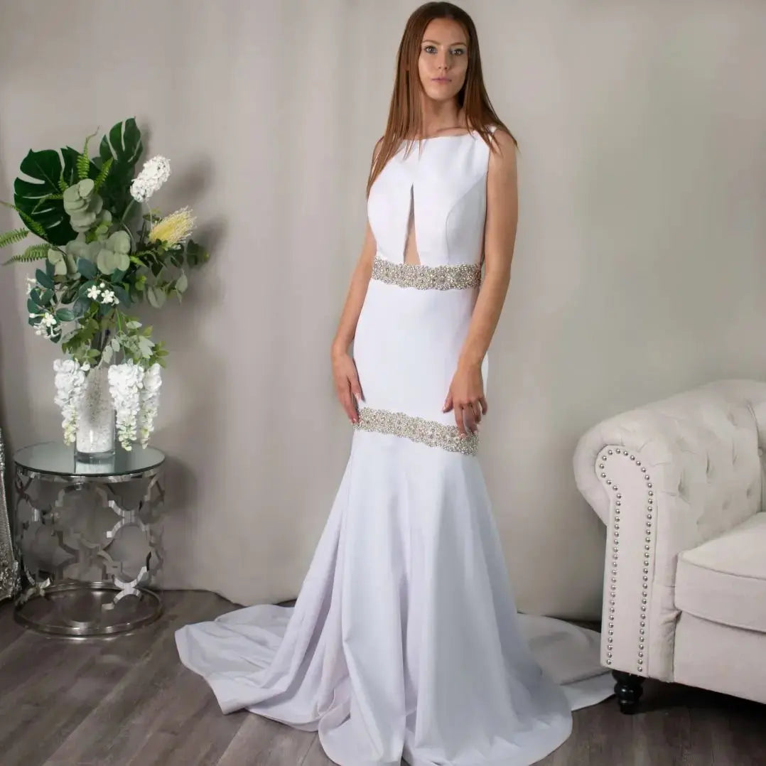 Addison Ivory Elegant Mermaid Wedding dress.