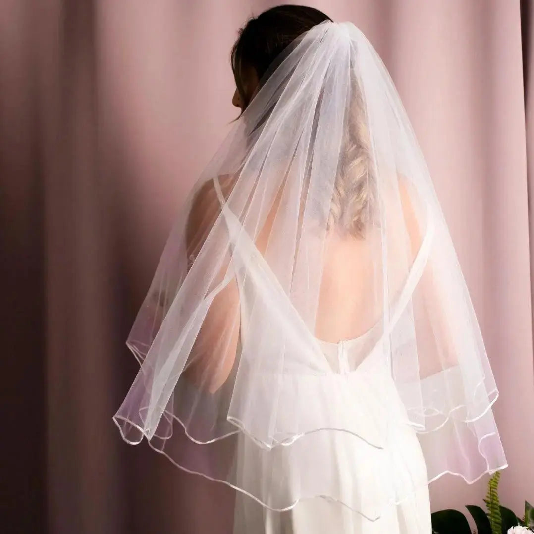 Ameli Wave Ribbon Veil - Divine Bridal