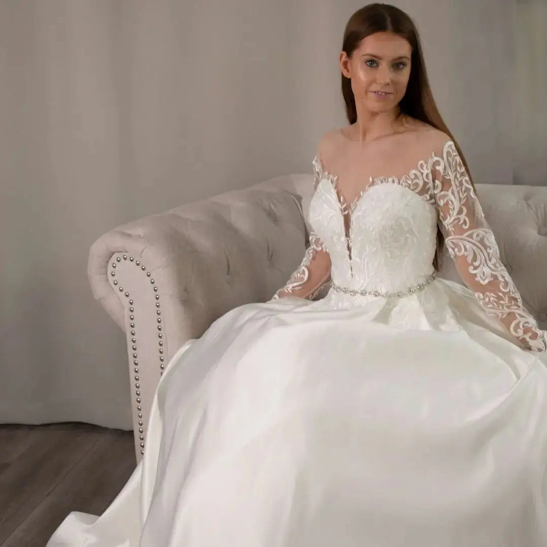 Annabella Lace Designer Wedding Dress | Divine Bridal - Divine Bridal