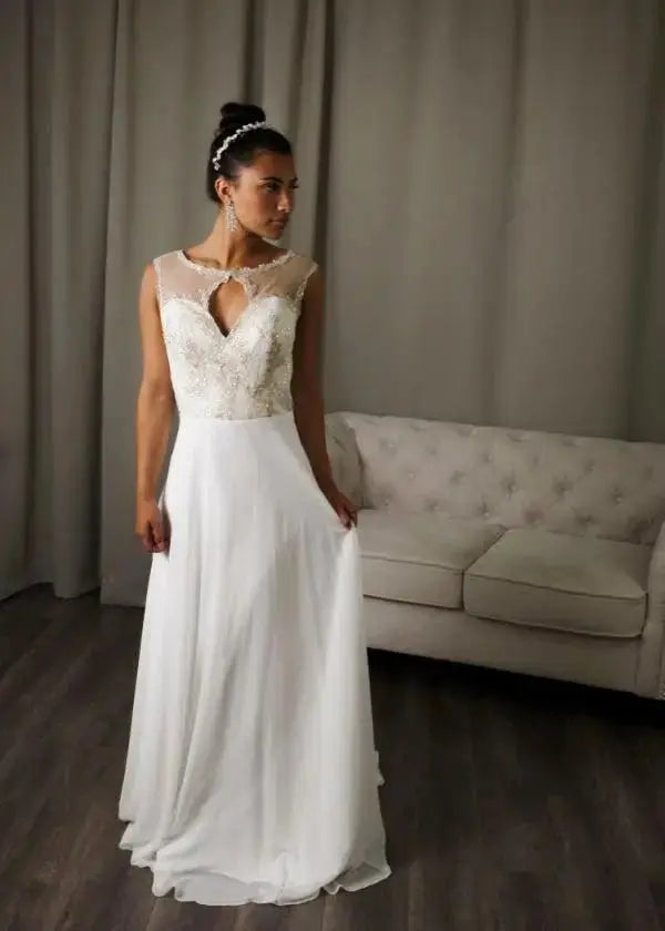 Annette: Exquisite Designer Lace Bridal Gown.