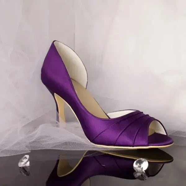 Betty Peep Toe Wedding Bridal Shoe - Divine Bridal