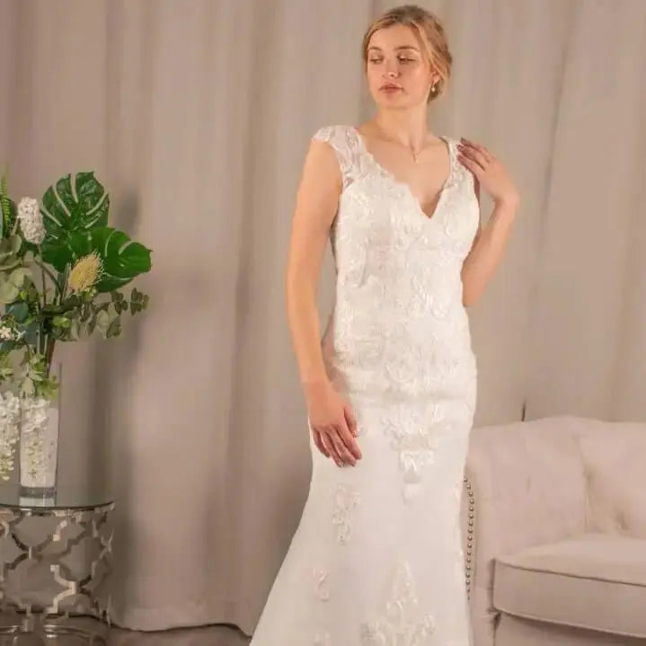 Caroline: Lace Mermaid Bridal Dress - Divine Bridal