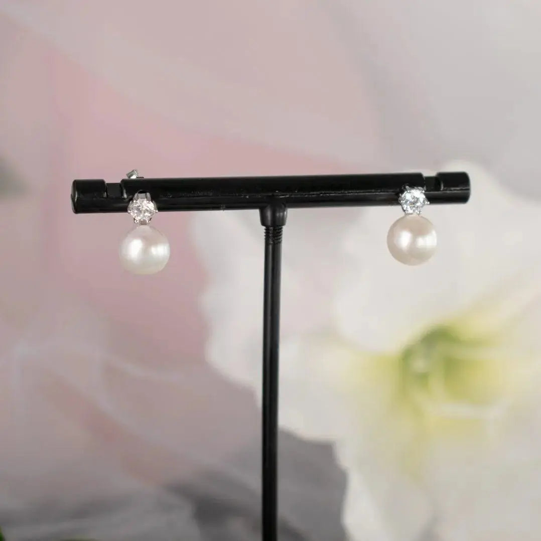 Dalia Freshwater Pearl Stud Earrings | Divine Bridal.