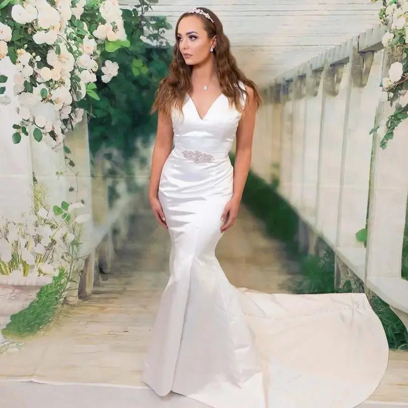 Edith V - Neck Debutante Gown Elegance - Divine Bridal