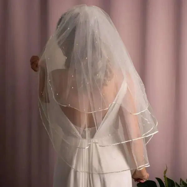 Elara Pearl Veil - Divine Bridal