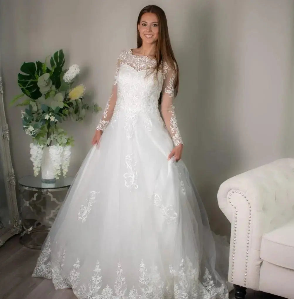 Ellis: Enchanting Lace Ball Gown - Divine Bridal