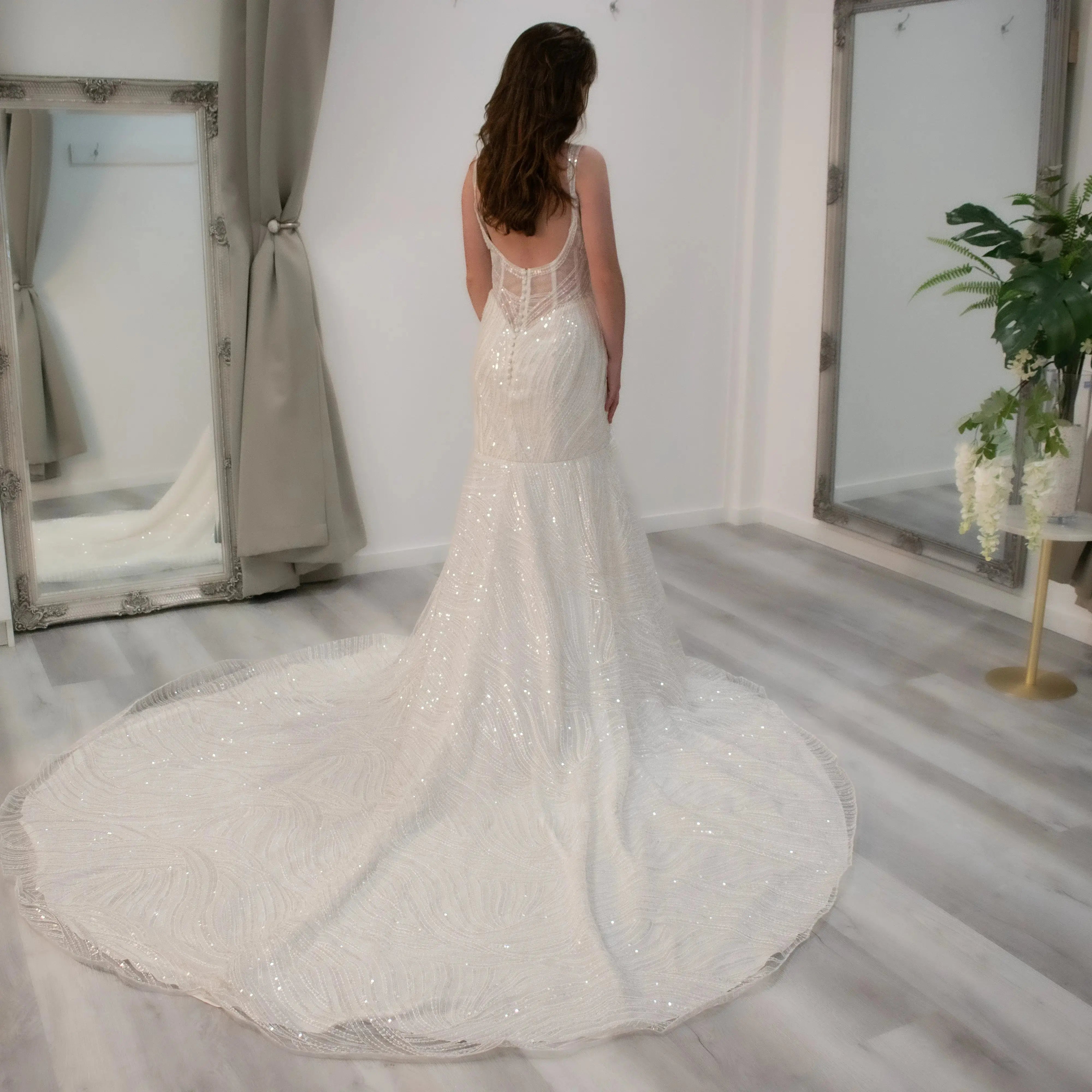 Enchantia Beautiful Bride Gown: An Epitome of Ethereal Beauty and Modern Elegance - Divine Bridal