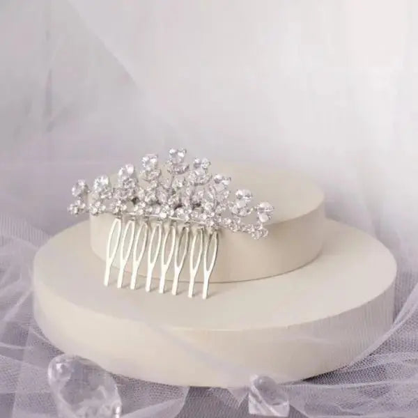 Mayla CZ Bridal Wedding Hair Comb: Marquise Crystal Elegance - Divine Bridal